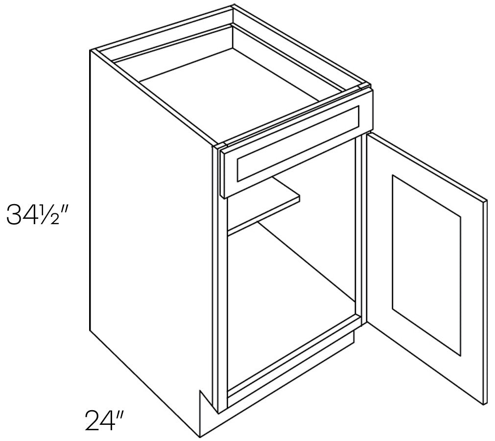 Base 1 Door 1 Drawer Cabinet Connect