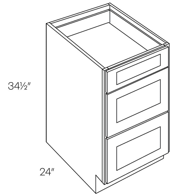 Vanity 3 Drawer Base