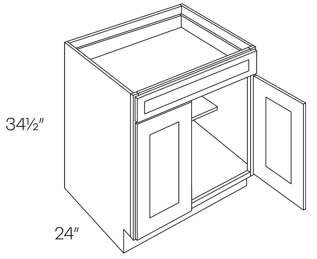 Sink Base- 2 Door 1 False Drawer