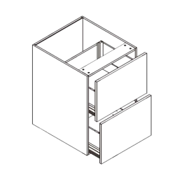 2 Drawers Floating Vanity