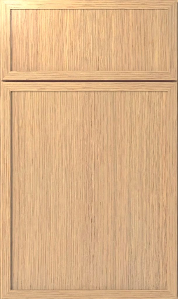 SAMPLE DOOR - FRAMED White Oak Slim Shaker
