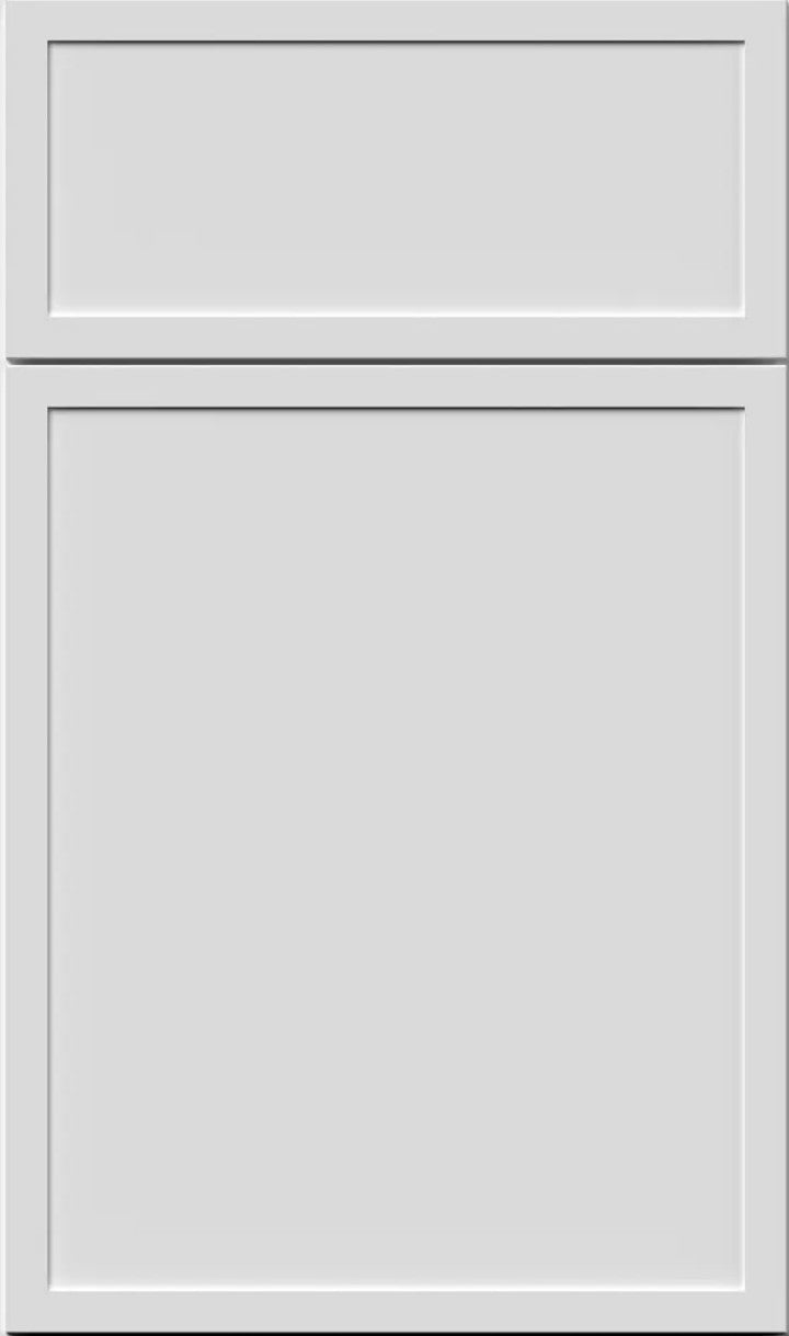 SAMPLE DOOR - FRAMED White Painted Slim Shaker