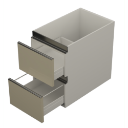 2 Drawers U-Shaped Floating Vanity